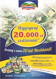 Urodzinowa loteria „Świętuj z nami 20 lat Hochland w Polsce”!