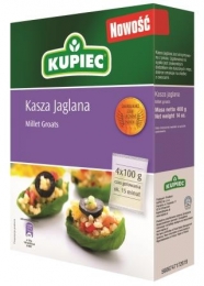 Kasza jaglana marki Kupiec w wygodnych saszetkach. Zdrowe nie znaczy nudne.