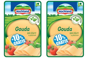 Promocja plastrów żółtych Hochland - większe opakowanie – ta sama cena! 