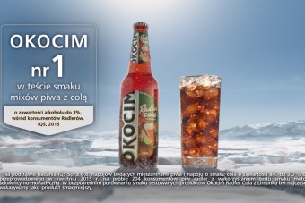 Nowy Okocim Radler Cola z limonką  z kampanią telewizyjną