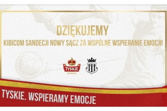 Oprawa meczowa dla Sandecji Nowy Sącz od Tyskiego