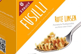 Bezglutenowy Makaron Fusilli z czerwonej soczewicy marki 3 PAULY
