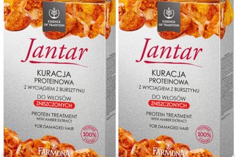 Farmona Jantar - kuracja proteinowa z wyciągiem z bursztynu do włosów zniszczonych