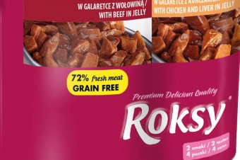 Multipack Roksy® dla psa lub kota, 4 x 415 g – mięsne kawałki w galaretce