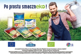 Ekologiczne sery żółte, ser mozzarella i masło od Polmleku