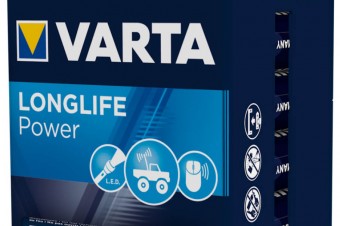 Nowe opakowanie VARTA: dyspenser z foliopakami 10 szt. baterii AAA i AA Longlife Power