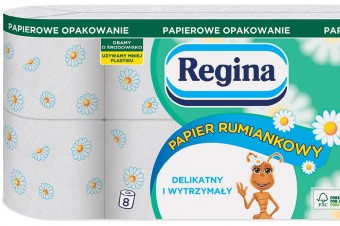 Regina papier rumiankowy w nowym opakowaniu z papieru