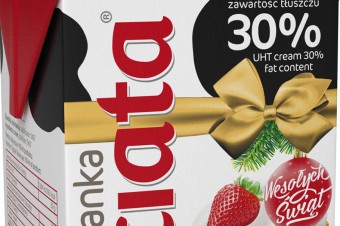 Produkty Mlekpolu w świątecznych opakowaniach