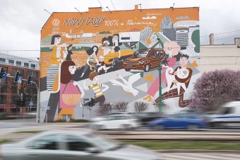 W centrum Poznania powstał mural marki Volkswagen Samochody Dostawcze