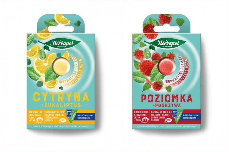 Cukierki czyszczące język od Herbapolu