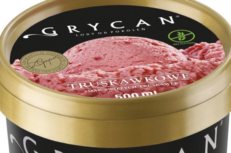 Lody truskawkowe Grycan