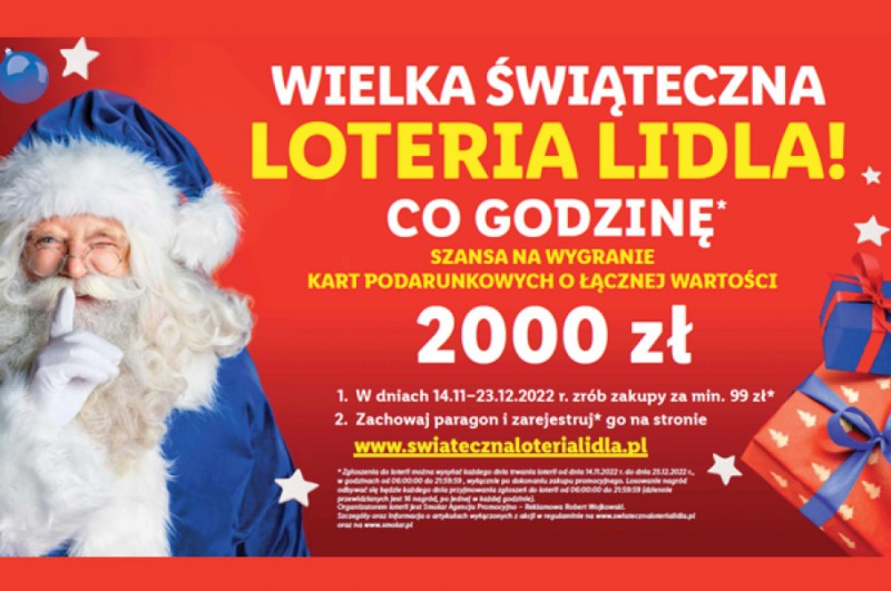 Lidl Polska przeznacza na nagrody w postaci kart podarunkowych niemal 1,3 mln zł 