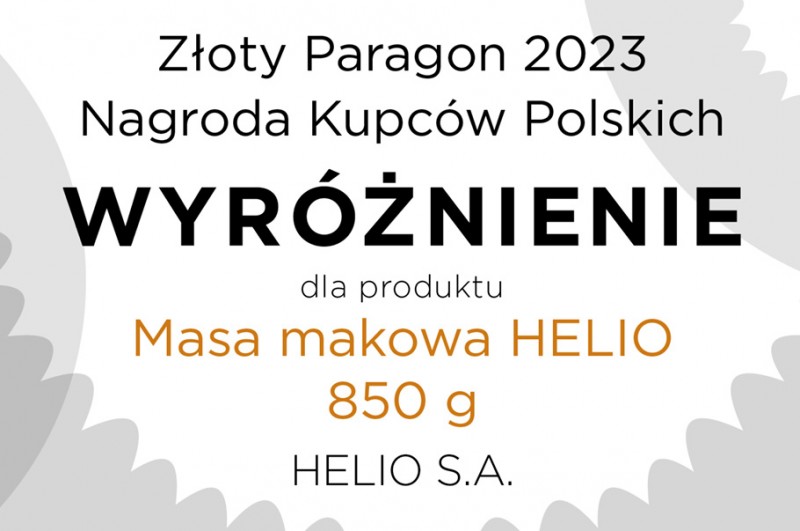 Produkty Helio wyróżnione w konkursie Złoty Paragon 2023!
