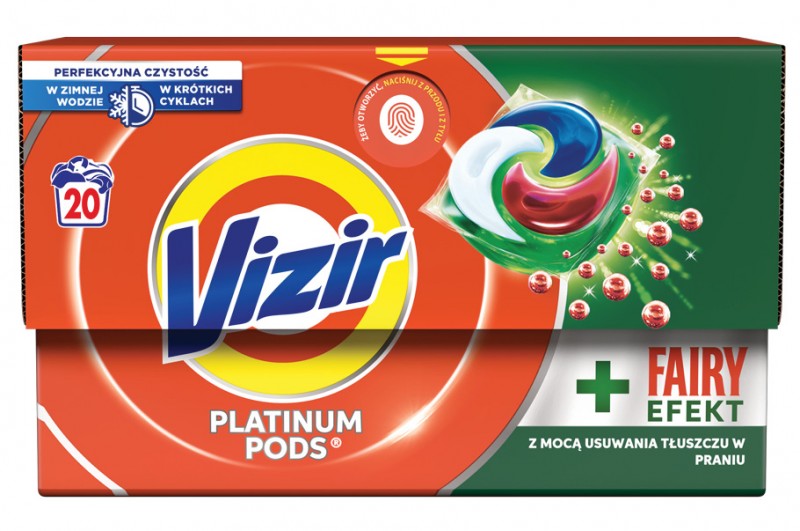 Nowe produkty Vizir Platinum +Fairy Efekt to skuteczna walka z tłustymi plamami bez kompromisów 