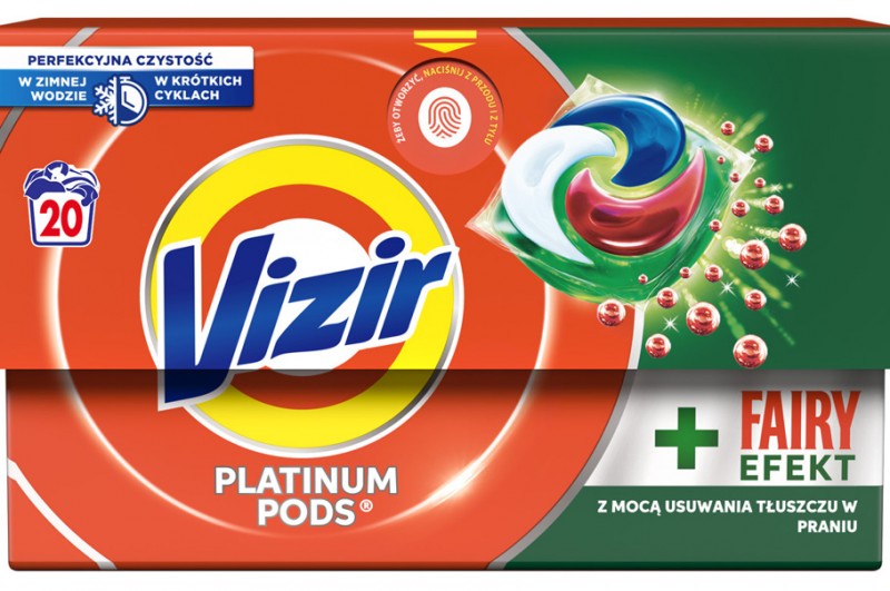 Nowe produkty Vizir Platinum+Fairy Efekt to skuteczna walka z tłustymi plamami bez kompromisów