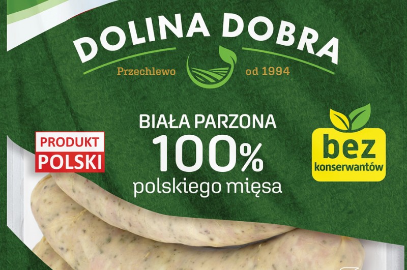 Biała parzona 100% polskiego mięsa od Doliny Dobra