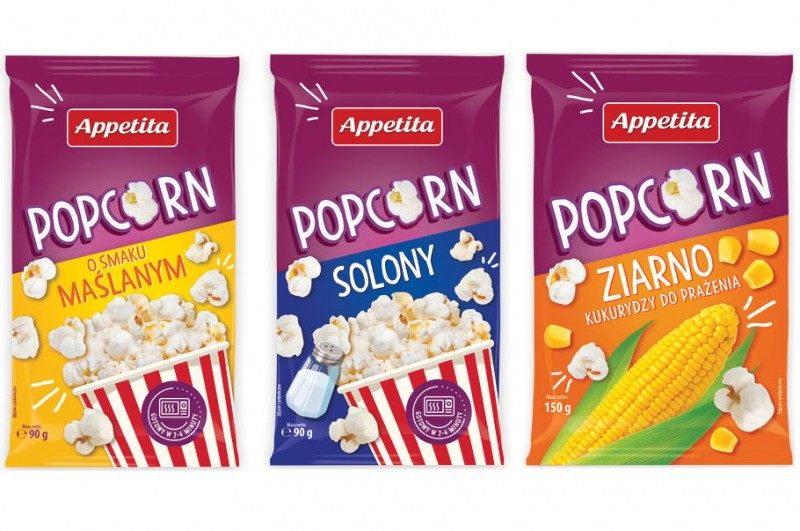 Popcorn Appetita: słony, maślany i do prażenia