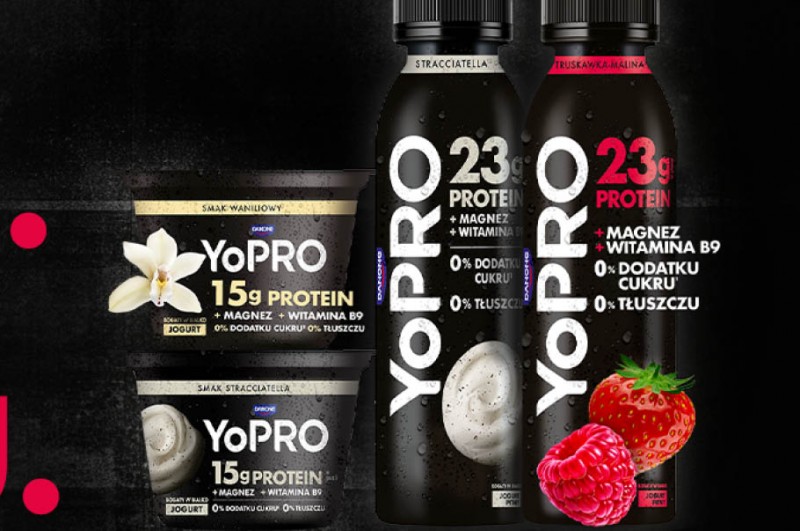 Danone wprowadza wysokobiałkowe jogurty mleczne YoPRO