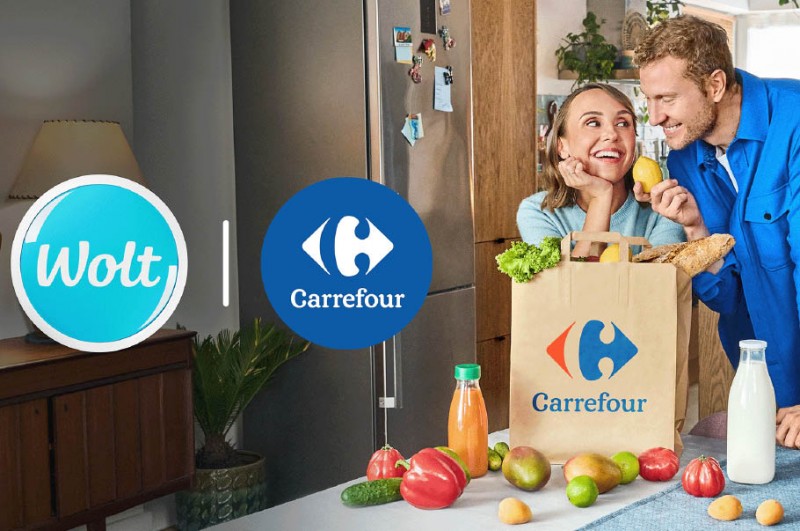 Carrefour wprowadza usługę Wolt Drive