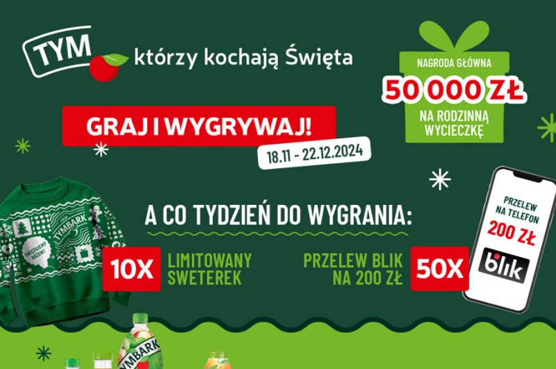 „Tym, którzy kochają święta” – ruszyła świąteczna loteria Tymbarku