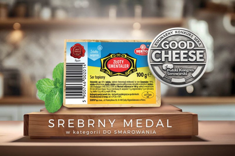 Serek topiony Złoty Ementaler z medalem „Good Cheese”