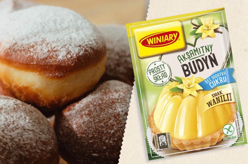 Sprawdź pyszne domowe pączki z budyniem WINIARY