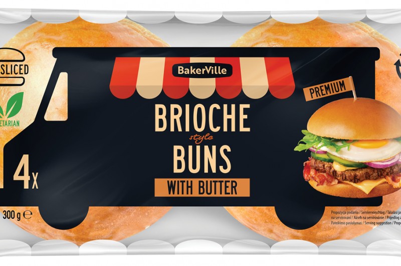 Bułka Hamburgerowa w stylu Brioche 4,5” BakerVille – złocista i puszysta baza dla burgerów premium