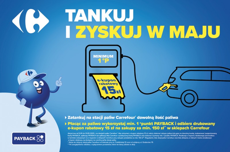 Tankując zyskujesz tańsze zakupy w Carrefour