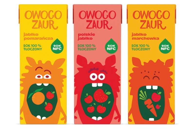 Nowy Owocozaur – sok NFC w kartoniku