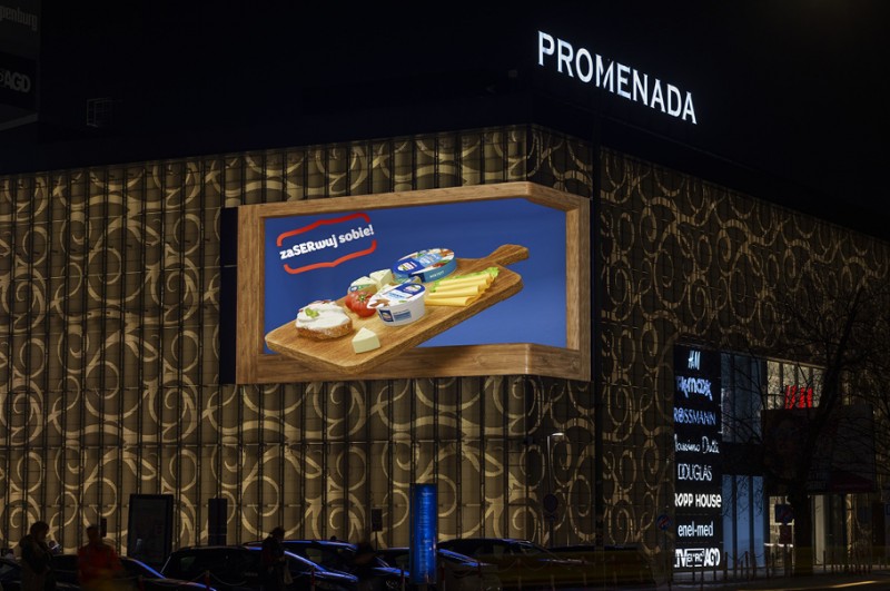 Hochland na największym w Polsce nośniku DOOH 3D!