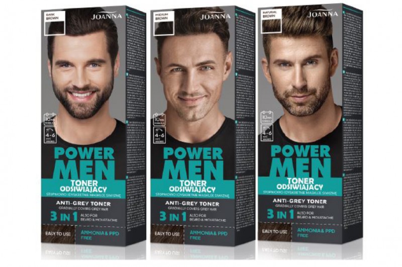 Odsiwiające tonery do włosów Joanna Power Men