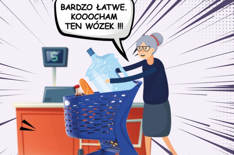 Wózek MINI 80 L zamiast dużych koszyków