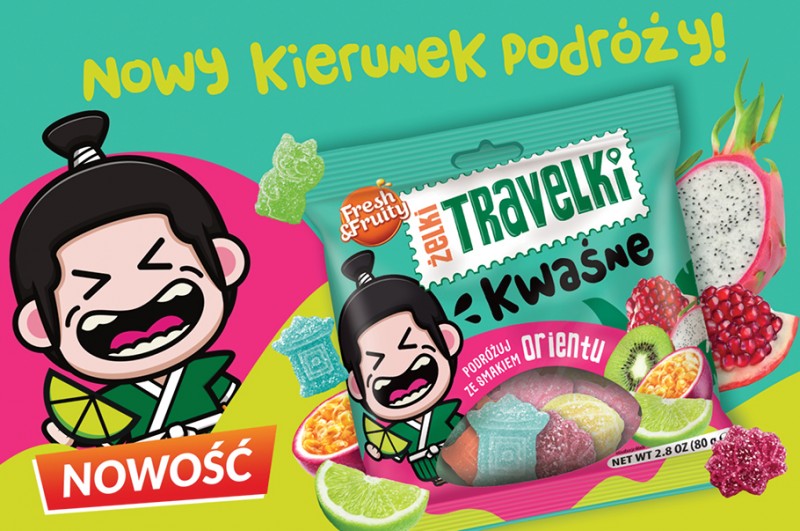 Żelki Travelki od marki Fresh&Fruity rozszerzają linię o wariant kwaśny!
