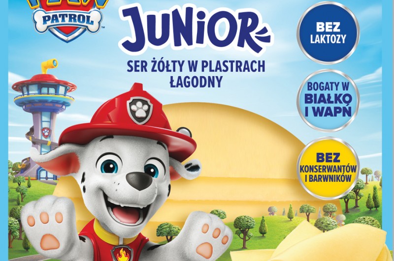 NOWOŚĆ dla dzieci – sery żółte Hochland JUNIOR & Psi Patrol