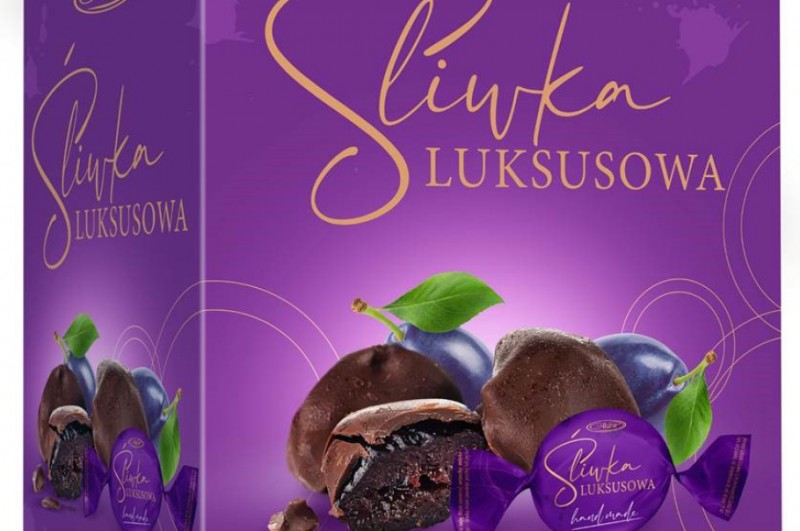 Śliwka Luksusowa 2,5 kg - nowy projekt graficzny kartonu