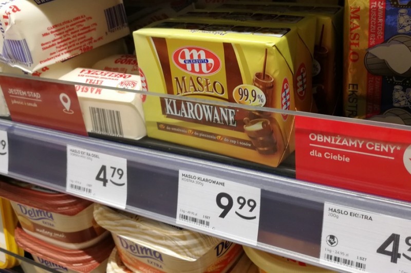 Ceny masła pomału stabilizują się, głównie przez zwiększoną liczbę promocji