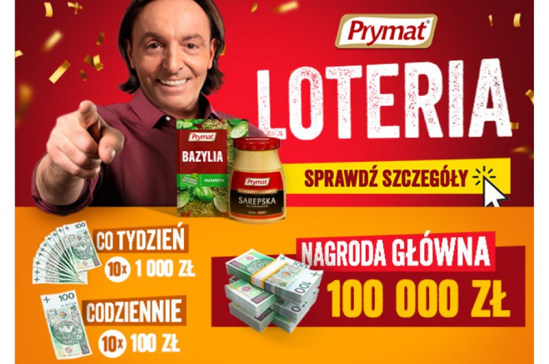 Prymat startuje z loterią – codziennie gotówka do wygrania, pula nagród 355 000 zł!