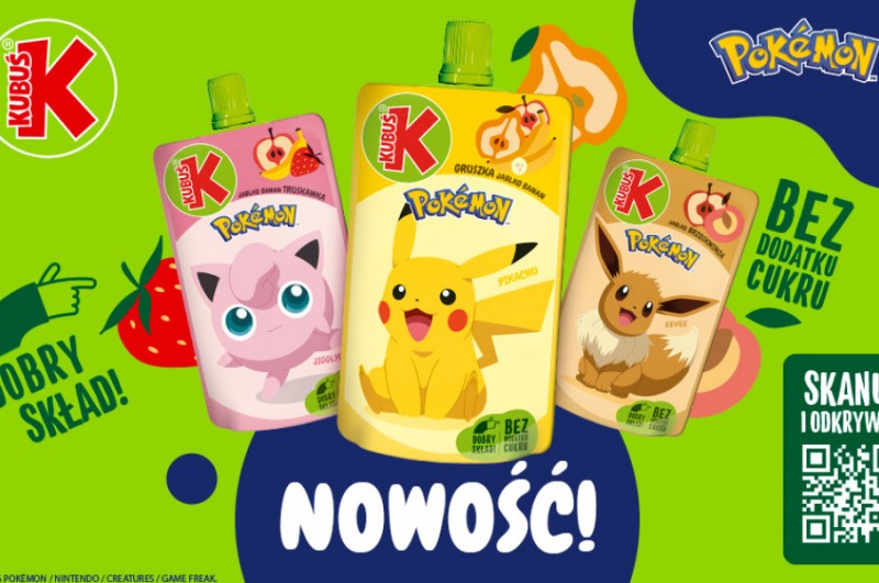 Nowość! Musy Kubuś z licencją Pokémon