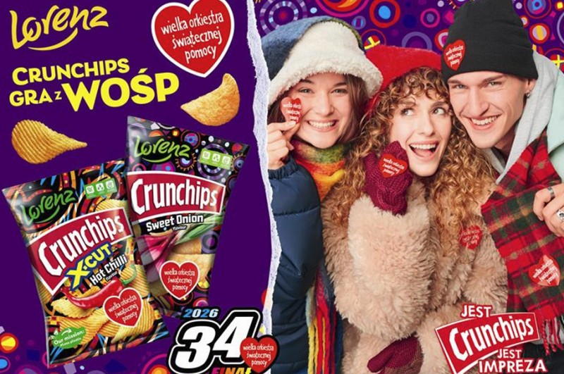 Crunchips gra z WOŚP – edycja limitowana w smakach Sweet Onion i Hot Chilli