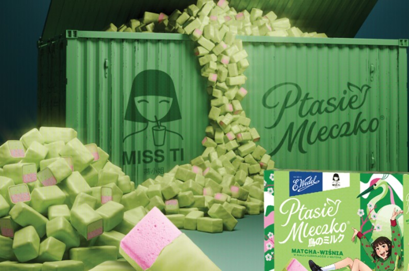 Ptasie Mleczko® MATCHA-WIŚNIA x Miss Ti – limitowana edycja inspirowana Japonią