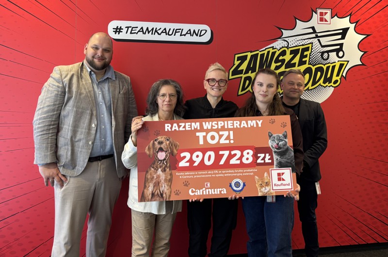 Kaufland przekazał blisko 300 tys. zł na pomoc zwierzętom i wsparł adopcje