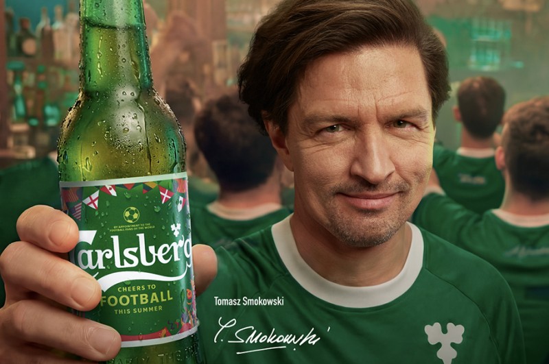 Tomasz Smokowski w kampanii Carlsberg „Cheers to football”