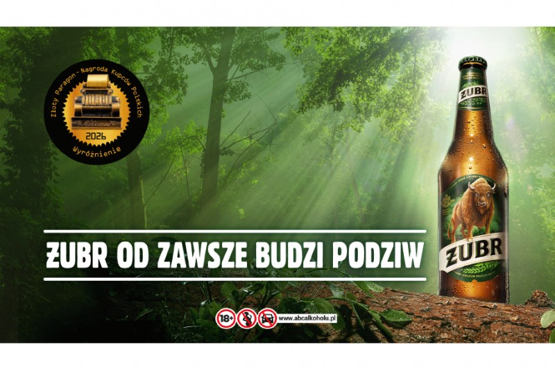 Żubr ponownie doceniony przez handel. Marka z wyróżnieniem  „Złoty Paragon 2026” i statusem lidera sprzedaży