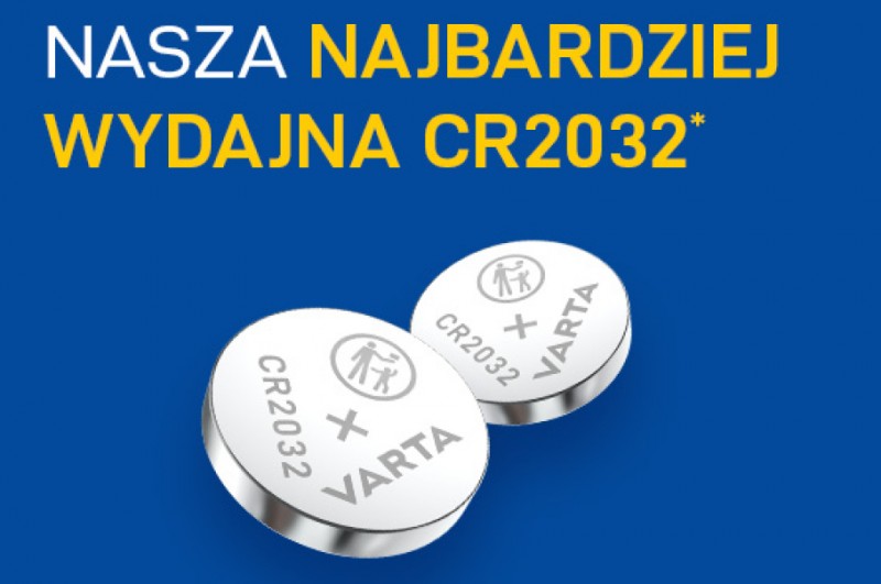 Litowe baterie specjalistyczne VARTA CR2032 teraz jeszcze bardziej wydajne