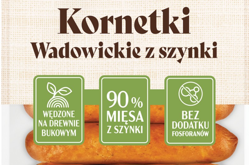 Kornetki Wadowickie z szynki