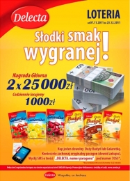  Delecta rozda 100 tys. złotych  w loterii „Słodki Smak wygranej!”