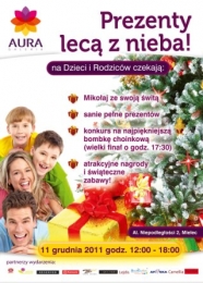 Prezenty lecą z nieba w Galerii Aura 