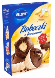 Róża, banan i kokos w nowych babeczkach od Gellwe