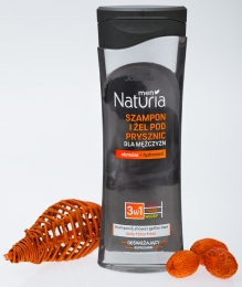 Naturia men odświeżający szampon i żel pod prysznic 3w1 
