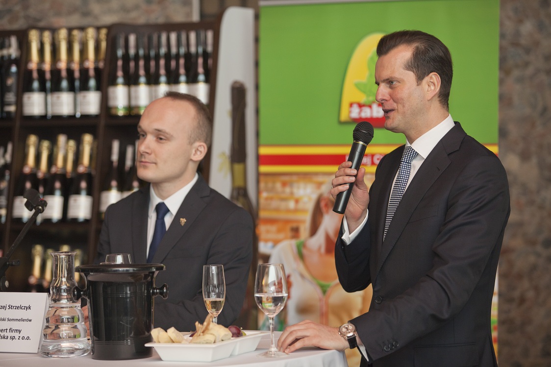 Prezes Żabka Polska Jacek Roszyk (z prawej) i Andrzej Strzelczyk